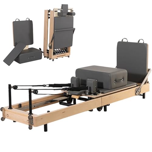 Pilates Reformer Maschine, Faltbare Pilates Ausrüstung für Home Workouts, Reformer Pilates Maschine Holz von KDOQ