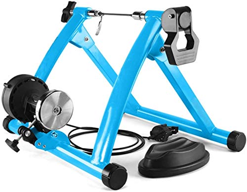 Rollentrainer für Fahrrad, Fahrradtrainer, Heimtrainer klappbar, bis 150 kg belastbar, aus Stahl, inkl. (blau) von KDOQ