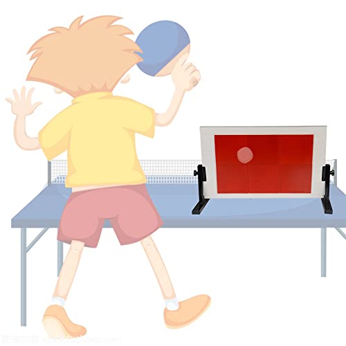 Tischtennis-Rebounder, professionelles Pingpong-Return-Board für Kinder/Erwachsene, für einzelne Selbsttrainingsgeräte, zu Hause/im Fitnessstudio (Farbe: Rot) von KDOQ