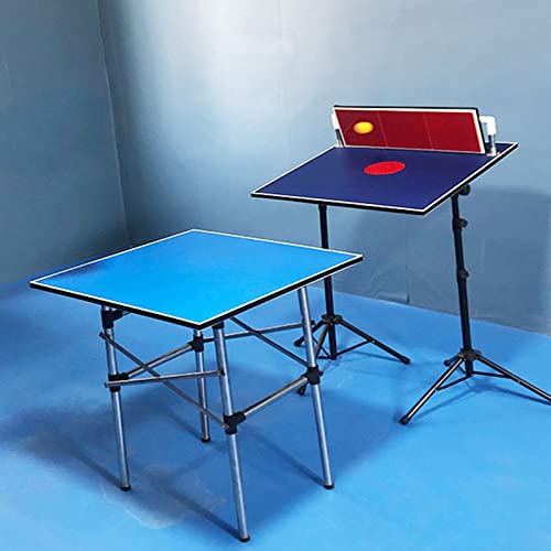 Tischtennis-Selbsttrainingsgerät, Ping-Pong-Rebound-Board mit roten Gummis für Erwachsene und Kinder, höhenverstellbare Ping-Pong-Sparring-Springback-Maschine mit Tisch von KDOQ