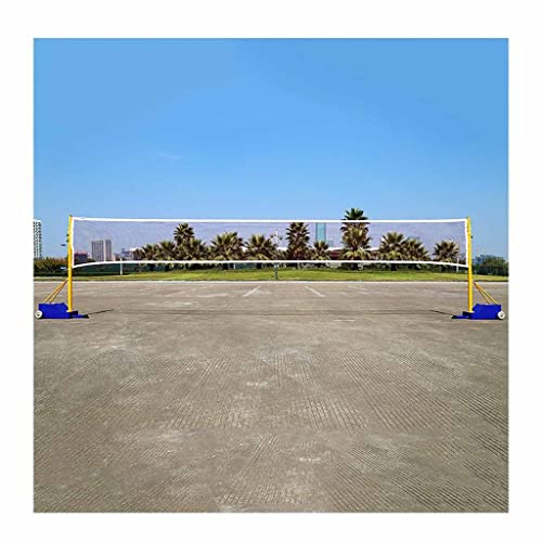 Volleyball/Badminton Poles with Net, Outdoor Portable Volleyball Net Stand with Wheels, Weatherproof Steel Volleyball/Badminton Post (Color : Style 3, Size : 5-6.6ft) von KDOQ