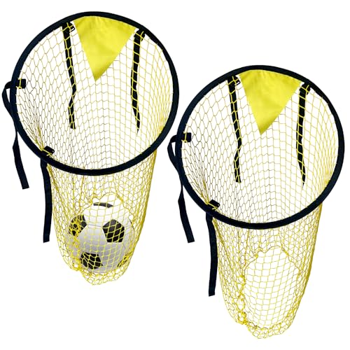 2 Stück Fussball Ziel, Fußballtor Zielnetz, Top Fußballtorzubehör mit Rahmen Kreuzeck Zubehör für das Fussballtor einfache Montage Torzonen Fokus Fußballzielnetz für Training (Gelb) 2 Stück Fussball Ziel, Fußballtor Zielnetz, Top Fußballtorzubehör mit Rahmen Kreuzeck Zubehör für das Fussballtor einfache Montage Torzonen Fokus Fußballzielnetz für Training (Gelb) von KEAGAN