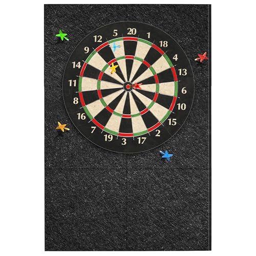 KEAGAN Dartboard-Wandschutz, Filz-Dartboard-Wandschutz, selbstklebend, gespleißt, Wandumrandung für Dartboard, Dartboard-Rückseite, Filz-Wandfliesen, Korkplatte (Rechteck) KEAGAN Dartboard-Wandschutz, Filz-Dartboard-Wandschutz, selbstklebend, gespleißt, Wandumrandung für Dartboard, Dartboard-Rückseite, Filz-Wandfliesen, Korkplatte (Rechteck) von KEAGAN