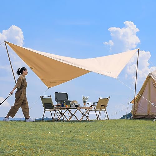 Outdoor Camping Canopy Zelt Leichte wetterfeste Abenteuer Reise Plane mit eingeschlossenem UV-Schutz und PU 3000mm Canopy Zelt für Camping von KEAOZVFE