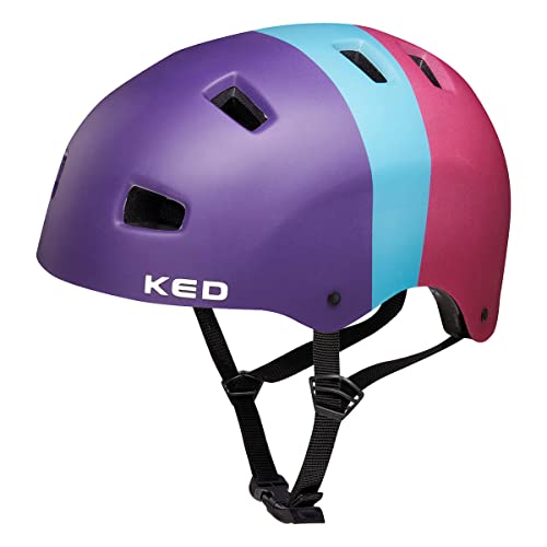 KED Unisex Jugend 5forty Fahrradhelm, 3 Colors Retro Rave, M (54-58cm) von KED