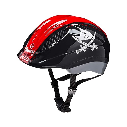 KED Kinder Meggy Originals Fahrradhelm, Sharky Red, XS (44-49cm) von KED