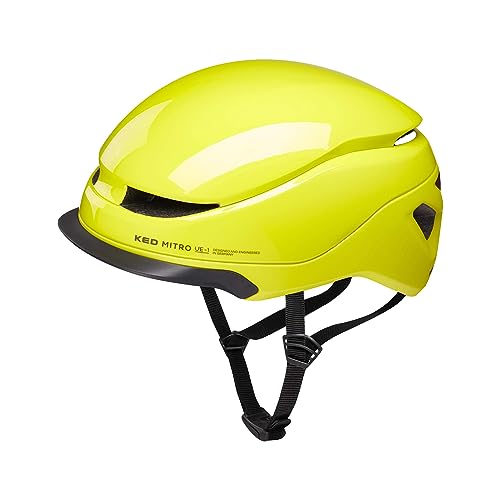 KED Unisex-Adult MITRO UE-1 Fahrradhelm, Neon Green, L (58-61 cm) von KED