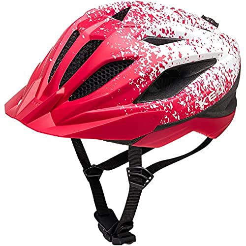 KED Unisex Jugend Street Jr. Pro Fahrradhelm, pink White matt, M (53-58cm) von KED