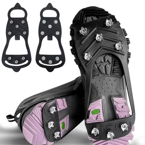 KEELYY Steigeisen, Steigeisen leichte, Spikes Grödel für Schuhe Wanderschuhe Bergschuhe, Anti-Rutsch Schuhspikes für Mann Frau für Walking, Joggen, Klettern und Wandern,L KEELYY Steigeisen, Steigeisen leichte, Spikes Grödel für Schuhe Wanderschuhe Bergschuhe, Anti-Rutsch Schuhspikes für Mann Frau für Walking, Joggen, Klettern und Wandern,L von KEELYY