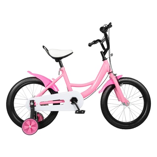 KEESUNG 16 Zoll Kinderfahrrad, 16 Zoll Mädchen Kinderfahrrad Fahrrad Kinder Lauflernrad mit Abnehmbare Stützräder und Anti-Rutsch Griff, für Jungen Mädchen Ab 5-8 Jahre, Rosa KEESUNG 16 Zoll Kinderfahrrad, 16 Zoll Mädchen Kinderfahrrad Fahrrad Kinder Lauflernrad mit Abnehmbare Stützräder und Anti-Rutsch Griff, für Jungen Mädchen Ab 5-8 Jahre, Rosa von KEESUNG
