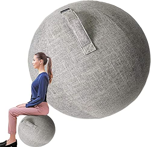 KEJAN Gymnastikball-Abdeckung, 55/65/75 cm, attraktiver Balance-Ball-Stuhlbezug für Geburtsball, Stabilitätsball, Fitnessball, Balanceball (Farbe: Grau, Größe: 55 cm) von KEJAN