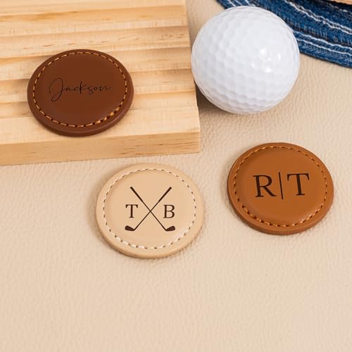 KEMEILA Personalisierter Golfballmarker, personalisierbarer Golfball-Marker aus PU-Leder, Geschenk für Golfer, Golf-Ausflüge, Jahrestags-Golf-Geschenk, Geburtstags- und Weihnachtsgeschenk KEMEILA Personalisierter Golfballmarker, personalisierbarer Golfball-Marker aus PU-Leder, Geschenk für Golfer, Golf-Ausflüge, Jahrestags-Golf-Geschenk, Geburtstags- und Weihnachtsgeschenk von KEMEILA