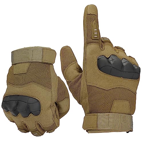 KEMIMOTO Motorrad Handschuhe Herr, Motorradhandschuhe Sommer mit TPR Knöchelprotektor und Touchscreen, Taktische Handschuhe, Militär Einsatzhandschuhe, Outdoor Handschuhe für Motorrad von KEMIMOTO