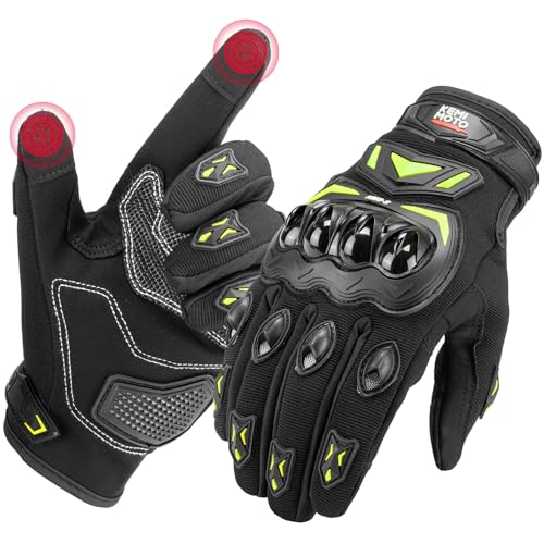 KEMIMOTO Motorradhandschuhe Herren, Motorrad Handschuhe Sommer mit Knöchelprotektor und Touchscreen, Amtungsaktive Sport Handschuhe für Herren und Damen, für Motorrad, Fahrrad, Roller, Jagd KEMIMOTO Motorradhandschuhe Herren, Motorrad Handschuhe Sommer mit Knöchelprotektor und Touchscreen, Amtungsaktive Sport Handschuhe für Herren und Damen, für Motorrad, Fahrrad, Roller, Jagd von KEMIMOTO