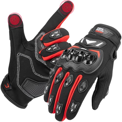 KEMIMOTO Motorradhandschuhe Herren, Motorrad Handschuhe Sommer mit Knöchelprotektor und Touchscreen, Amtungsaktive Sport Handschuhe für Herren und Damen, für Motorrad, Fahrrad, Roller, Jagd KEMIMOTO Motorradhandschuhe Herren, Motorrad Handschuhe Sommer mit Knöchelprotektor und Touchscreen, Amtungsaktive Sport Handschuhe für Herren und Damen, für Motorrad, Fahrrad, Roller, Jagd von KEMIMOTO
