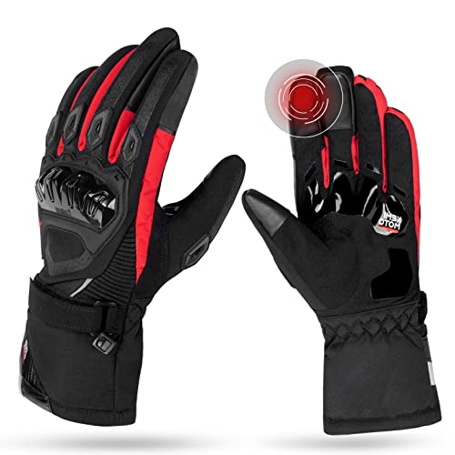 KEMIMOTO Winter Motorradhandschuhe, Motorrad Handschuhe Winter, Wasserdicht, für Motorradfahren, Skifahren, Roller von KEMIMOTO