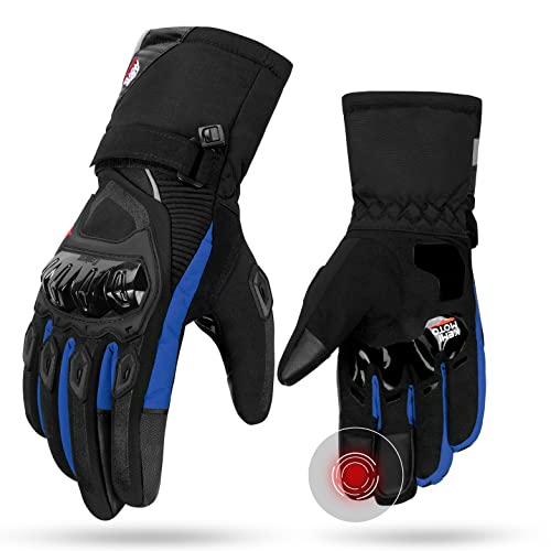 KEMIMOTO Winter Motorradhandschuhe, geprüfte Motorradhandschuhe,Motorrad Handschuhe Winter, Touchscreen Handschuhe, Wasserdicht, für Motorradfahren, Skifahren, Roller KEMIMOTO Winter Motorradhandschuhe, geprüfte Motorradhandschuhe,Motorrad Handschuhe Winter, Touchscreen Handschuhe, Wasserdicht, für Motorradfahren, Skifahren, Roller von KEMIMOTO