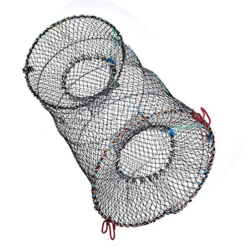 Fischernetz, 3 Größen Faltbare Krebse Krabben Langusten Garnelen Fischfang Fallen Cage Fischernetz (Durchmesser 25cm) von KENANLAN