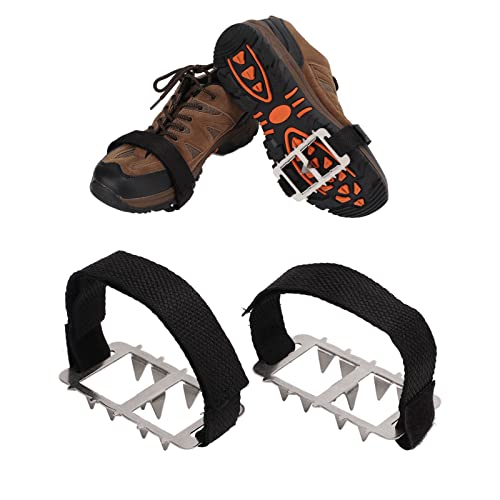 KENANLAN Schuhspikes, Spikes Schuhe, 10 Zähne Gebündelt Steigeisen Edelstahl Spikes Anti Rutsch Schuhkrallen Steigeisen Eisstollen Schnee EIS Spikes EIS Schnee, Winter Klettern KENANLAN Schuhspikes, Spikes Schuhe, 10 Zähne Gebündelt Steigeisen Edelstahl Spikes Anti Rutsch Schuhkrallen Steigeisen Eisstollen Schnee EIS Spikes EIS Schnee, Winter Klettern von KENANLAN