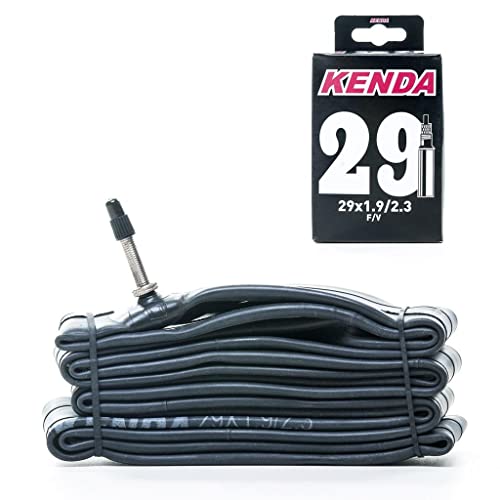 Fahrrad-Innenschlauch — 32 mm Presta-Schlauch — 29 x 1,9/2,3 — 1 mm dick — Pannensicherer Fahrradschlauch mit integrierter Selbstdichtung — Farbe Schwarz — Kenda Fahrrad-Innenschlauch — 32 mm Presta-Schlauch — 29 x 1,9/2,3 — 1 mm dick — Pannensicherer Fahrradschlauch mit integrierter Selbstdichtung — Farbe Schwarz — Kenda von KENDA