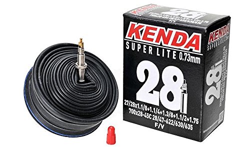 Kenda Super Lite Fahrradschlauch, 0,73 mm, 71,1 cm, 700 x 28–45 C, F/V, 33 mm Presta-Ventil Kenda Super Lite Fahrradschlauch, 0,73 mm, 71,1 cm, 700 x 28–45 C, F/V, 33 mm Presta-Ventil von KENDA