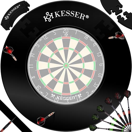 KESSER® Dartscheibe Catchring Schutzring Ø45cm | Auffangring rund Stabiler Wandschutz Zubehör | passend für alle Dartscheiben | Dartring Stabiler Wandschutz Backboard Surround Ring für Dartboard Eva von KESSER