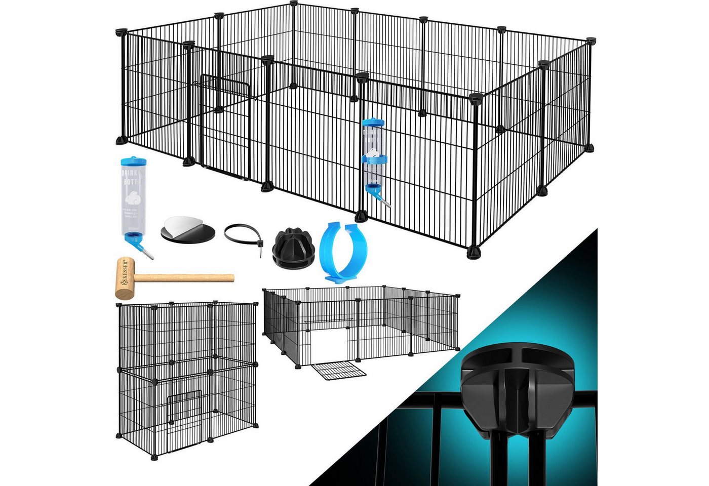 KESSER Freigehege, Freigehege Gittergehege für Kaninchen aus Metallgitter XXL KESSER Freigehege, Freigehege Gittergehege für Kaninchen aus Metallgitter XXL von KESSER