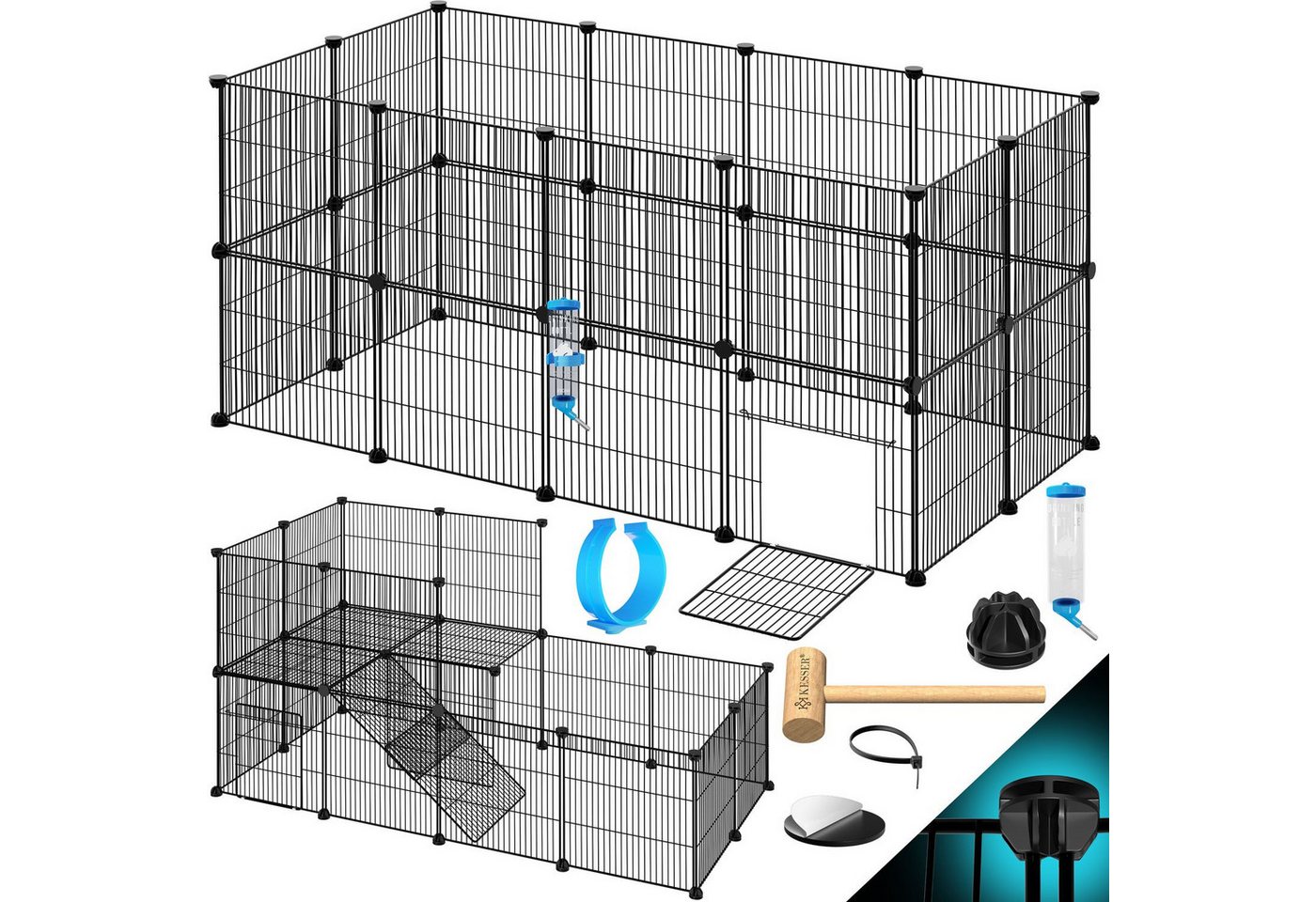 KESSER Freigehege, Freigehege Gittergehege für Kaninchen aus Metallgitter XXL von KESSER