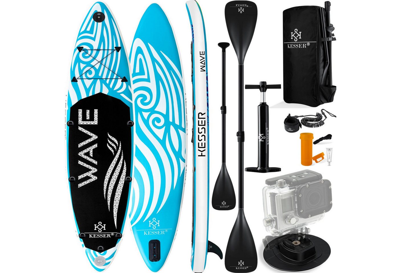 KESSER SUP-Board, Aqua Aufblasbares SUP Board Set Stand Up Paddle Board Premium KESSER SUP-Board, Aqua Aufblasbares SUP Board Set Stand Up Paddle Board Premium von KESSER