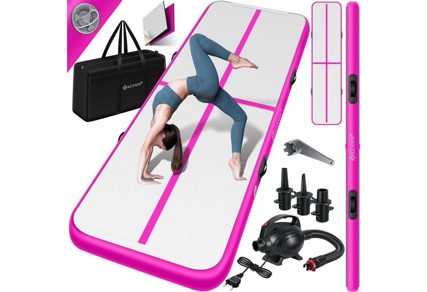 KESSER Turnmatte, Turnmatte Aufblasbar Airtrack Fitness-Matte Gymnastikmatte KESSER Turnmatte, Turnmatte Aufblasbar Airtrack Fitness-Matte Gymnastikmatte von KESSER