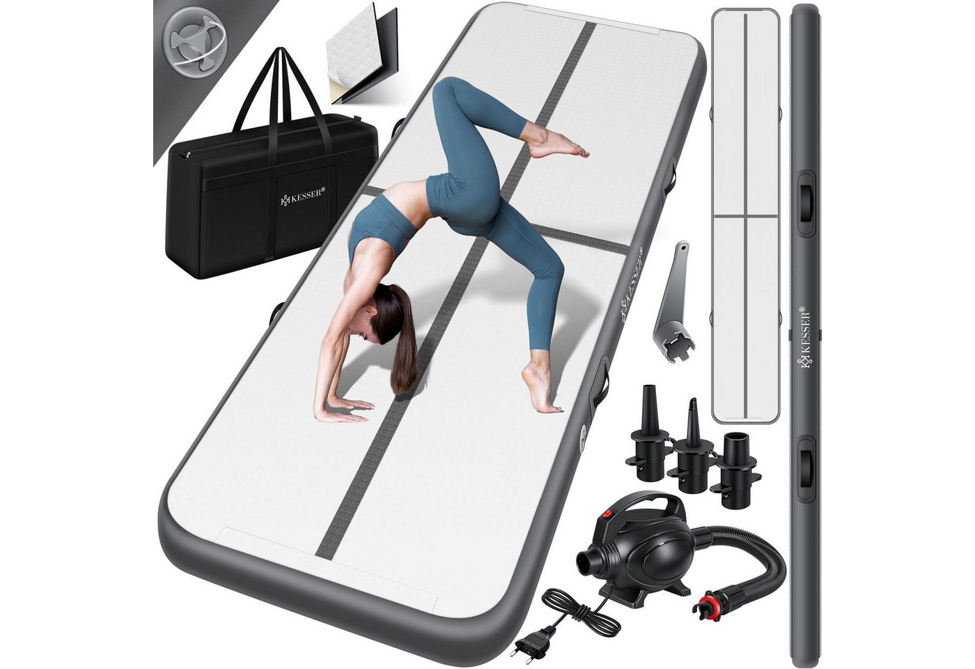 KESSER Turnmatte, Turnmatte Aufblasbar Airtrack Fitness-Matte Gymnastikmatte KESSER Turnmatte, Turnmatte Aufblasbar Airtrack Fitness-Matte Gymnastikmatte von KESSER