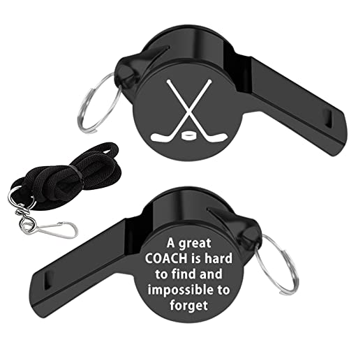 KEYCHIN Hockey-Coach-Pfeife mit Schlüsselband. Ein toller Trainer ist schwer zu finden und unmöglich zu vergessen, Pfeifen, Feldhockey-Coach, Wertschätzungsgeschenke (Hockey-Black) von KEYCHIN