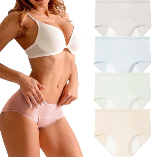 4PCS Eternaldries Leak Proof Underwear Eternaldries Underwear Incontinence Women Barebliss Leakproof Ladies Underwear (4Pcs-B,XL) von KEYULI