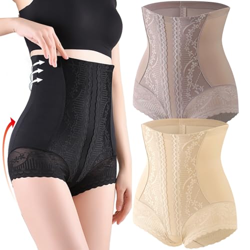 KEYULI Luxus benutzerdefinierte Satin EIS Seide Nahtlose Shaping Briefs,Satin EIS Seide hohe Taille Hüfte Heben atmungsaktiv Höschen, EIS Seide Ion Fiber Repair Shaping Shorts (2Stück-C,XL (60-70KG)) von KEYULI