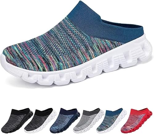 Woven Breathable Half Slippers for Men Summer Orthopedic Hollow-Out Mesh Walking Sandals with Arch Support (Mixed Color,39 EU) von KEYULI