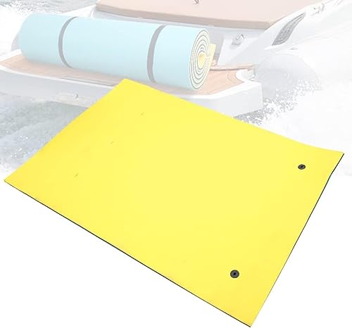 Wasserhängematte, Schwimmender Teppich, Schwimmende Schaumstoffunterlage for Erwachsene, Wasseraktivitäten, Schwimmbad, See, Meer for unbegrenzten Spaß(Color:Yellow,Size:2.7mx1.2mx3.3cm) von KEuLen