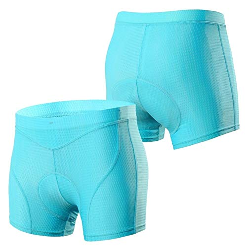 KFXYSM Fahrradhose Herren,Fahrradhose Frauen Radhose Fahrrad Radfahren Bequeme Unterwäsche Compression Tights Gel 3D Padded Bike Kurze Hosen MTB Shorts(Blue,L) von KFXYSM