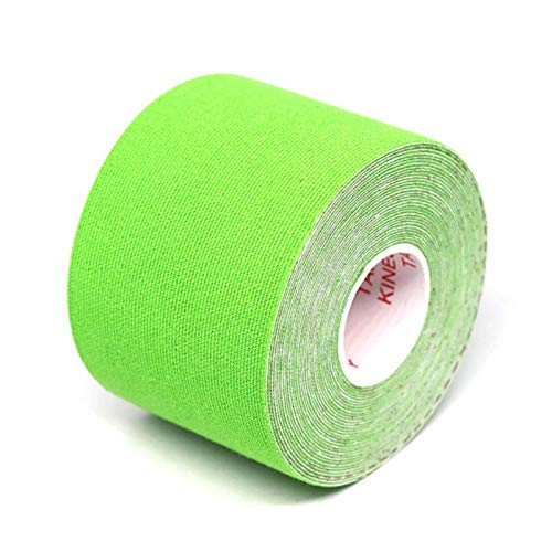 KFXYSM Tape Sport,Kinesiotapes 5 Größe Kinesiology Tape-Sportband Elastoplast Sport Erholung Strapping Gym wasserdichte Tennis Muscle Bandage(Green,XL) von KFXYSM