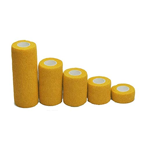 KFXYSM Tape Sport,Kinesiotapes 5 Packungen Selbstklebender Bandagen mit Wasserdichten, atmungsaktiven, elastischen und klebenden Bandagen(Yellow,Width 10cm) von KFXYSM