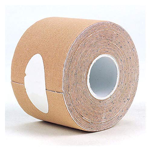 KFXYSM Tape Sport,Kinesiotapes 5M wasserdicht atmungsaktive Baumwolle Kinesiology Tape-Sport-elastische Rolle Adhesive Muscle Bandage Pflege Klebeband Knie-Ellenbogen-Schutz(Khaki,S) von KFXYSM