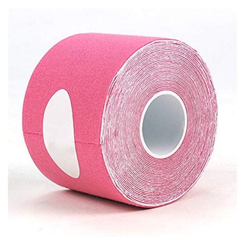 KFXYSM Tape Sport,Kinesiotapes 5M wasserdicht atmungsaktive Baumwolle Kinesiology Tape-Sport-elastische Rolle Adhesive Muscle Bandage Pflege Klebeband Knie-Ellenbogen-Schutz(Pink,S) von KFXYSM