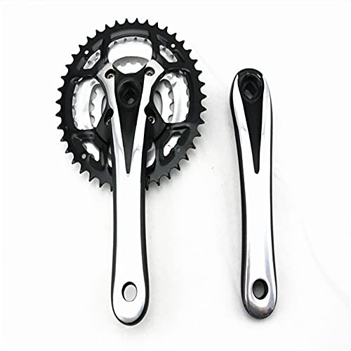 Kurbelgarnitur,Fahrrad Kurbel 7/8/9 Geschwindigkeit MTB Fahrrad Kurbel Set Fahrrad Kurbel 24-34-42T 170mm Hohlzahnplatte Fahrrad Kurbel Set Kettenrad Bike Teil von KFXYSM