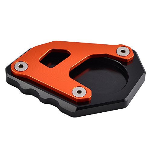 Motorrad SeitenstäNder Motorrad Kickstand Seitenständer Verlängerungsplatte Pad Fit Gebrauch für 1050 1090 1190 1290 Abenteuer 2014 2015 2016 2017 2018 2019 2020 Motorrad Ständerverlängerung(BLACK) von KFXYSM