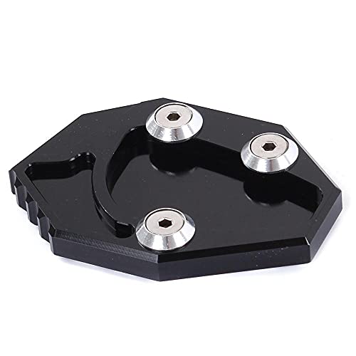 Motorrad SeitenstäNder Motorrad Seitenständer Vergrößerer Park Kickstand Vergrößern Platte Zubehör Verlängerung Pad Plate Cover Fit Verwendung für for GTR 1400 ZX14R Motorrad Ständerverlängerung(BLACK von KFXYSM