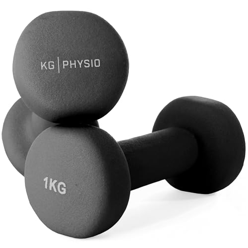 KG Physio Hantelset mit A3-Übungsposter - Neopren Kurzhanteln 2er Set - Fitness Gewichte aus Gusseisen - Gewichte Hantel Set, Schweißabweisendes Kurzhantelset für Frauen und Männer - Hanteln 1kg-10kg KG Physio Hantelset mit A3-Übungsposter - Neopren Kurzhanteln 2er Set - Fitness Gewichte aus Gusseisen - Gewichte Hantel Set, Schweißabweisendes Kurzhantelset für Frauen und Männer - Hanteln 1kg-10kg von KG PHYSIO