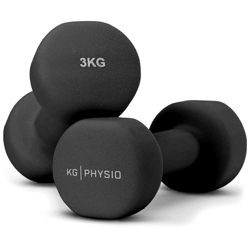 KG Physio Hantelset mit A3-Übungsposter - Neopren Kurzhanteln 2er Set - Fitness Gewichte aus Gusseisen - Gewichte Hantel Set, Schweißabweisendes Kurzhantelset für Frauen und Männer - Hanteln 1kg-10kg KG Physio Hantelset mit A3-Übungsposter - Neopren Kurzhanteln 2er Set - Fitness Gewichte aus Gusseisen - Gewichte Hantel Set, Schweißabweisendes Kurzhantelset für Frauen und Männer - Hanteln 1kg-10kg von KG PHYSIO