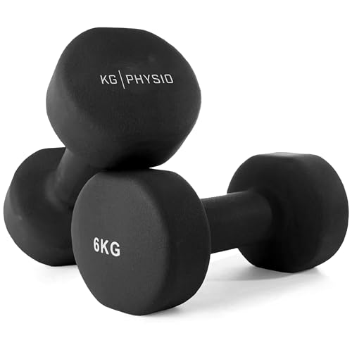 KG PHYSIO Hantelset mit A3-Übungsposter - Neopren Kurzhanteln 2er Set - Fitness Gewichte aus Gusseisen - Gewichte Hantel Set, Schweißabweisendes Kurzhantelset für Frauen und Männer - Hanteln 1kg-10kg KG PHYSIO Hantelset mit A3-Übungsposter - Neopren Kurzhanteln 2er Set - Fitness Gewichte aus Gusseisen - Gewichte Hantel Set, Schweißabweisendes Kurzhantelset für Frauen und Männer - Hanteln 1kg-10kg von KG PHYSIO