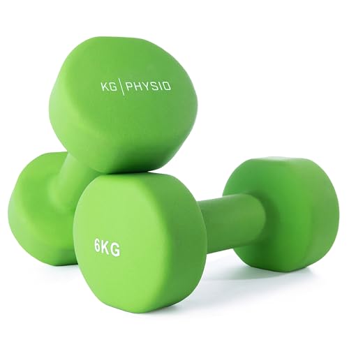 KG Physio Hantelset mit A3-Übungsposter - Neopren Kurzhanteln 2er Set - Fitness Gewichte aus Gusseisen - Gewichte Hantel Set, Schweißabweisendes Kurzhantelset für Frauen und Männer - Hanteln 1kg-10kg KG Physio Hantelset mit A3-Übungsposter - Neopren Kurzhanteln 2er Set - Fitness Gewichte aus Gusseisen - Gewichte Hantel Set, Schweißabweisendes Kurzhantelset für Frauen und Männer - Hanteln 1kg-10kg von KG PHYSIO