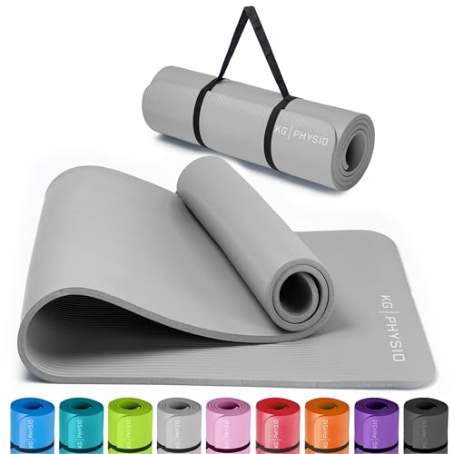 KG Physio Yogamatte Rutschfest und Gepolstert - Yoga Matte mit Tragegurt, Fitnessmatte, Turnmatte, Sportmatte Dicke 8mm, Gymnastikmatte, Gym Matte, Pilates Matte, Fitness Matte Sport, 183x60cm von KG PHYSIO