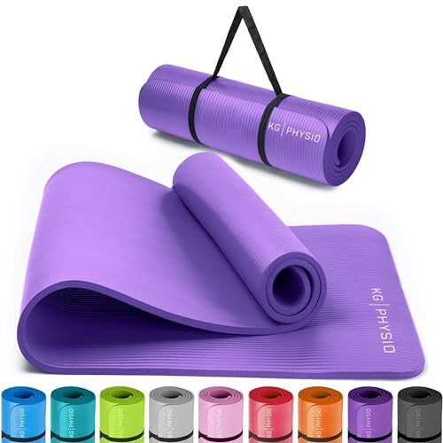 KG Physio Yogamatte Rutschfest und Gepolstert - Yoga Matte mit Tragegurt, Fitnessmatte, Turnmatte, Sportmatte Dicke 8mm, Gymnastikmatte, Gym Matte, Pilates Matte, Fitness Matte Sport, 183x60cm KG Physio Yogamatte Rutschfest und Gepolstert - Yoga Matte mit Tragegurt, Fitnessmatte, Turnmatte, Sportmatte Dicke 8mm, Gymnastikmatte, Gym Matte, Pilates Matte, Fitness Matte Sport, 183x60cm von KG PHYSIO